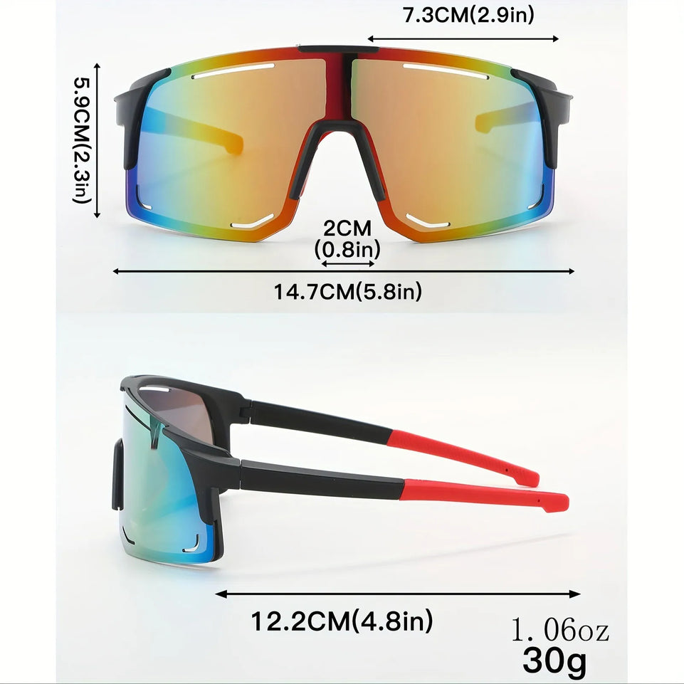 Sports Wrap Around Anti Light Glasses For Women Men Large One Piece Sun Shades For Cycling Fishing Skiing Shades UV400