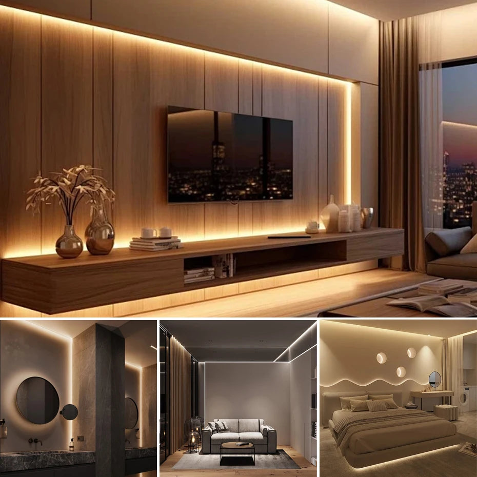 AC 220V EU AU UK Plug COB LED Strip Light Timing Dimmable Led Lights Tape IP65 Waterproof Flexible Ribbon For Outdoor Lighting