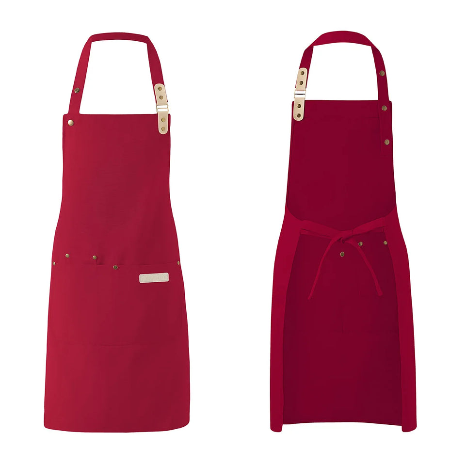 1 Piece Chef Apron Unisex Waterproof Canvas Durable for Restaurant Hotel Baking Beauty Salon Nail Art Kitchen Cooking