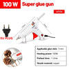 100W Hot Melt Glue Gun DIY Mini Household Industrial Guns Electric Repair Tool Use 11mm Glue  US plug Ships randomly  by style