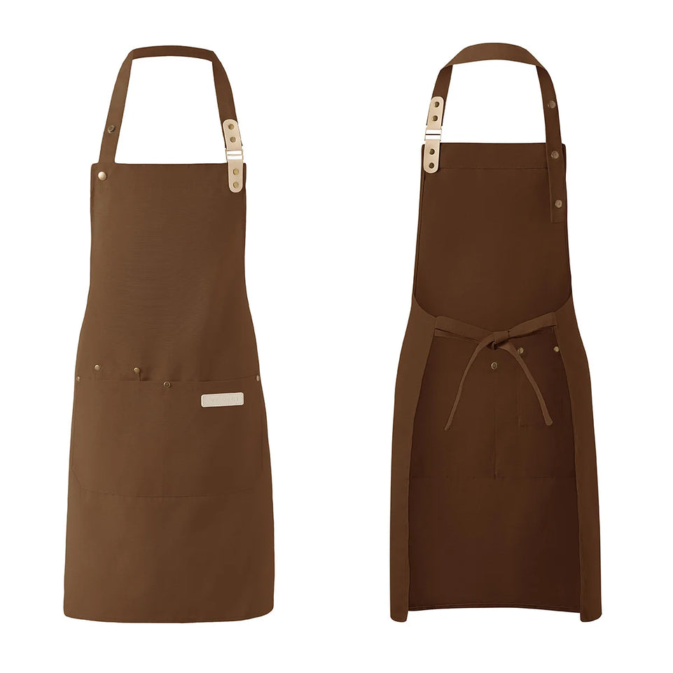 1 Piece Chef Apron Unisex Waterproof Canvas Durable for Restaurant Hotel Baking Beauty Salon Nail Art Kitchen Cooking