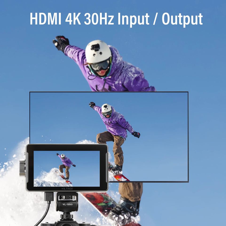 VILTROX DC-550 Pro 5.5 Inch Profissional Camera Monitor 4K 30Hz Touch Screen Field 3D LUT Director Studio Monitor 1920x1080