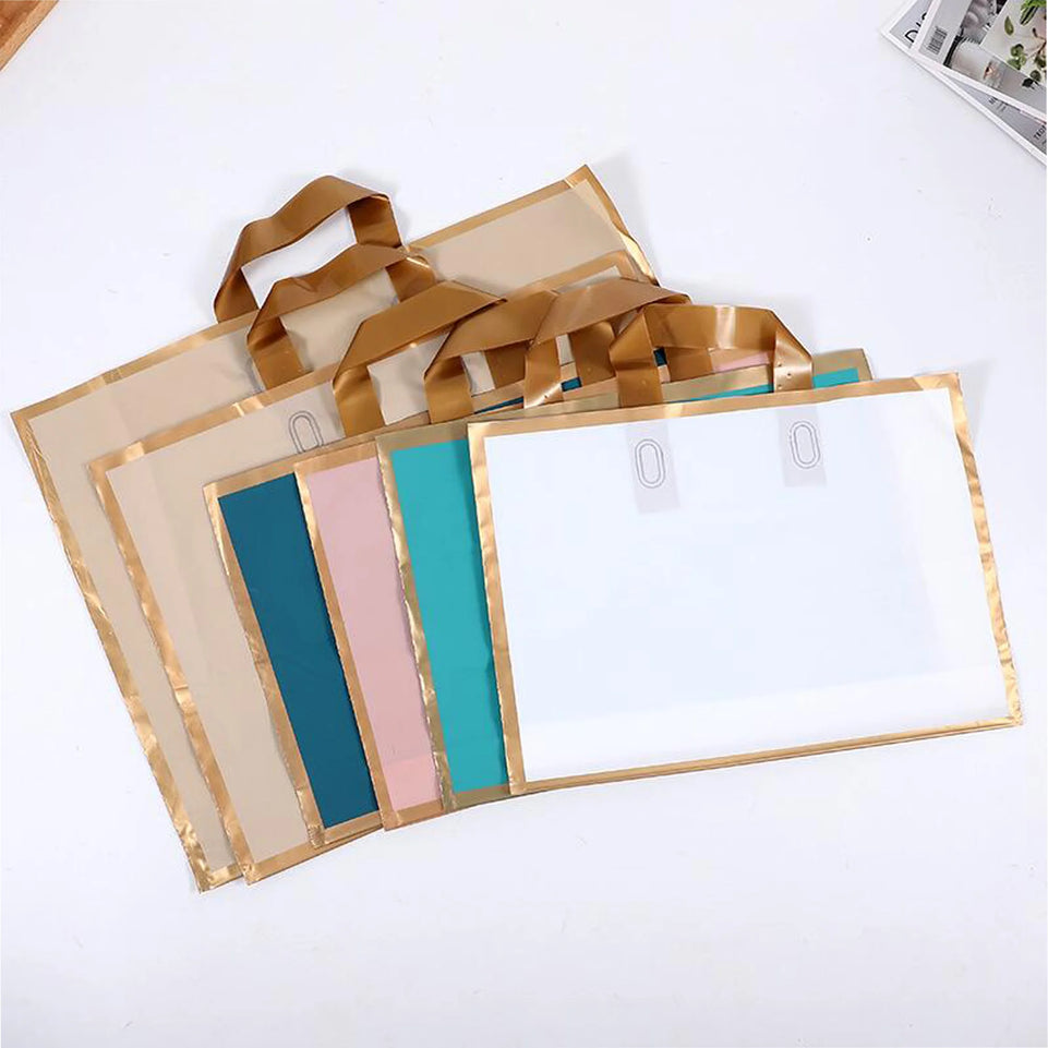 50pcs custom logo frosted shopping bags plastic gift bags clothing packaging bag design Personalized Logo Print merchandise bags