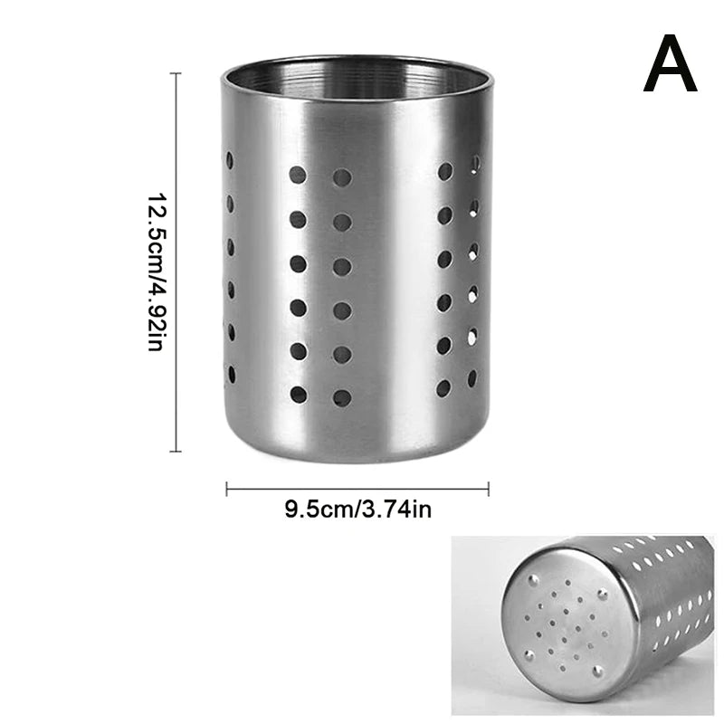 Stainless Steel Cutlery Holder Chopstick Storage Holder Organizer Container Drainer Spoon Fork Chopsticks Kitchen Storage Basket