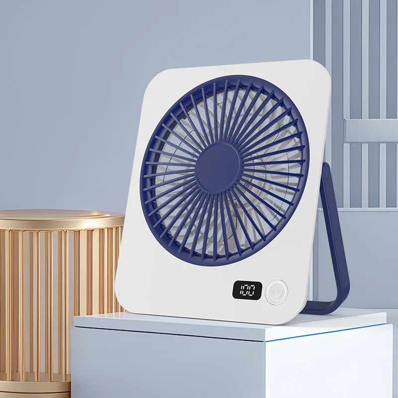Desk Fan Table Cooling Fan 5-Speed Settings 1200mAh Personal Cooler For Women Men Home Bedroom Beach Camping Outdoor Travel