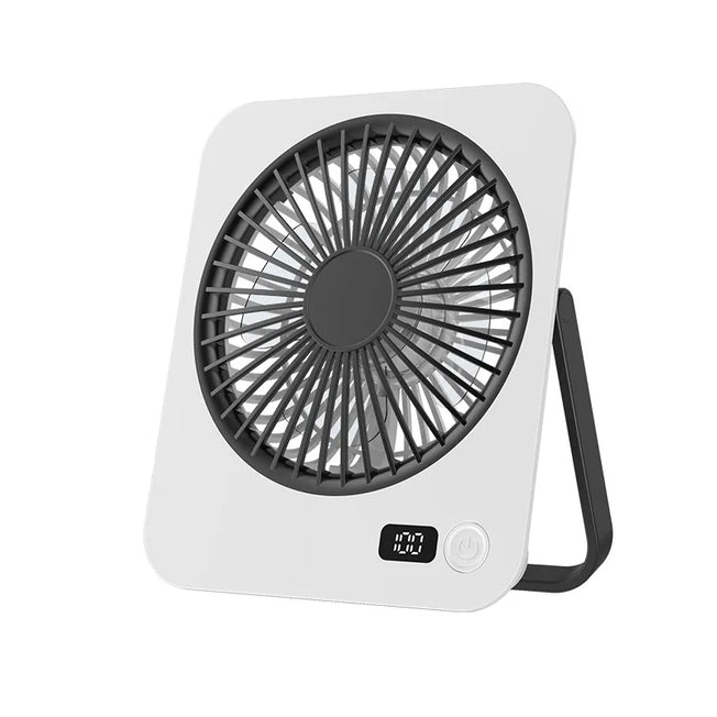 Desk Fan Table Cooling Fan 5-Speed Settings 1200mAh Personal Cooler For Women Men Home Bedroom Beach Camping Outdoor Travel