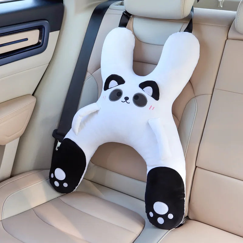 Car Cute Cartoon Pillow Car Mounted Child Sleeping Pillow Car Removable Comfortable Breathable Headrest Lumbar Support