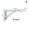 1pc Multiple Sizes Triangle Folding Angle Bracket Stainless Steel Heavy Support Wall Mounted Shelves Table Home Hardware